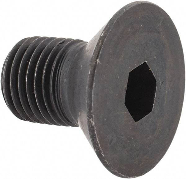 Holo-Krome - 3/8-24 UNF Hex Socket Drive, 82° Flat Screw - Alloy Steel, Black Oxide Finish, Fully Threaded, 5/8" OAL - Americas Industrial Supply