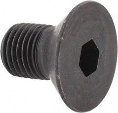Holo-Krome - 3/8-24 UNF Hex Socket Drive, 82° Flat Screw - Alloy Steel, Black Oxide Finish, Fully Threaded, 5/8" OAL - Americas Industrial Supply