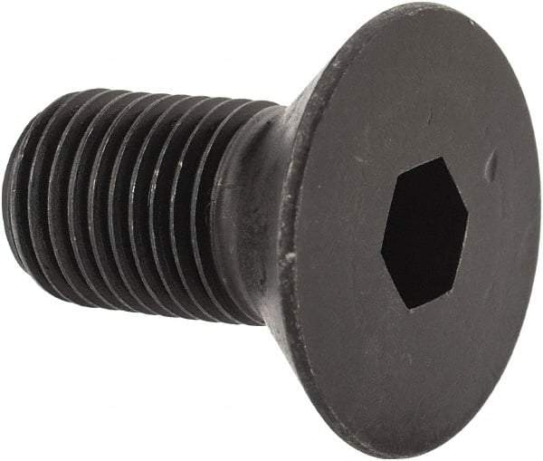 Holo-Krome - 3/8-24 UNF Hex Socket Drive, 82° Flat Screw - Alloy Steel, Black Oxide Finish, Fully Threaded, 3/4" OAL - Americas Industrial Supply
