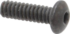 Holo-Krome - #4-40 UNC Hex Socket Drive, Button Screw - Alloy Steel, Black Oxide Finish, Fully Threaded, 3/8" Length Under Head - Americas Industrial Supply