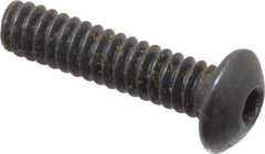 Holo-Krome - #4-40 UNC Hex Socket Drive, Button Screw - Alloy Steel, Black Oxide Finish, Fully Threaded, 1/2" Length Under Head - Americas Industrial Supply