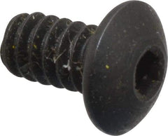 Holo-Krome - #6-32 UNC Hex Socket Drive, Button Screw - Alloy Steel, Black Oxide Finish, Fully Threaded, 1/4" Length Under Head - Americas Industrial Supply
