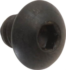 Holo-Krome - #10-24 UNC Hex Socket Drive, Button Screw - Alloy Steel, Black Oxide Finish, Fully Threaded, 1/4" Length Under Head - Americas Industrial Supply