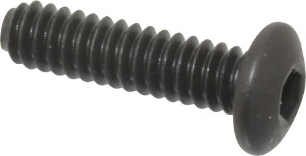 Holo-Krome - #10-24 UNC Hex Socket Drive, Button Screw - Alloy Steel, Black Oxide Finish, Fully Threaded, 3/4" Length Under Head - Americas Industrial Supply
