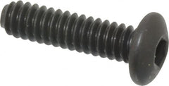Holo-Krome - #10-24 UNC Hex Socket Drive, Button Screw - Alloy Steel, Black Oxide Finish, Fully Threaded, 3/4" Length Under Head - Americas Industrial Supply