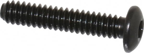 Holo-Krome - #10-24 UNC Hex Socket Drive, Button Screw - Alloy Steel, Black Oxide Finish, Fully Threaded, 1" Length Under Head - Americas Industrial Supply
