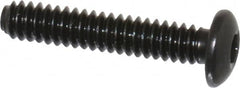 Holo-Krome - #10-24 UNC Hex Socket Drive, Button Screw - Alloy Steel, Black Oxide Finish, Fully Threaded, 1" Length Under Head - Americas Industrial Supply