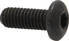 Holo-Krome - #10-32 UNF Hex Socket Drive, Button Screw - Alloy Steel, Black Oxide Finish, Fully Threaded, 1/2" Length Under Head - Americas Industrial Supply