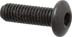 Holo-Krome - #10-32 UNF Hex Socket Drive, Button Screw - Alloy Steel, Black Oxide Finish, Fully Threaded, 5/8" Length Under Head - Americas Industrial Supply