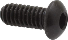 Holo-Krome - 1/4-20 UNC Hex Socket Drive, Button Screw - Alloy Steel, Black Oxide Finish, Fully Threaded, 5/8" Length Under Head - Americas Industrial Supply