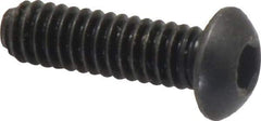 Holo-Krome - 1/4-20 UNC Hex Socket Drive, Button Screw - Alloy Steel, Black Oxide Finish, Fully Threaded, 7/8" Length Under Head - Americas Industrial Supply