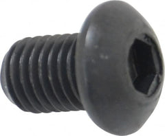 Holo-Krome - 1/4-28 UNF Hex Socket Drive, Button Screw - Alloy Steel, Black Oxide Finish, Fully Threaded, 3/8" Length Under Head - Americas Industrial Supply