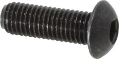 Holo-Krome - 1/4-28 UNF Hex Socket Drive, Button Screw - Alloy Steel, Black Oxide Finish, Fully Threaded, 3/4" Length Under Head - Americas Industrial Supply