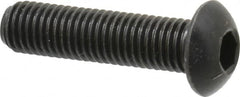 Holo-Krome - 1/4-28 UNF Hex Socket Drive, Button Screw - Alloy Steel, Black Oxide Finish, Fully Threaded, 1" Length Under Head - Americas Industrial Supply