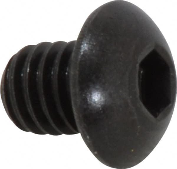 Holo-Krome - 5/16-18 UNC Hex Socket Drive, Button Screw - Alloy Steel, Black Oxide Finish, Fully Threaded, 3/8" Length Under Head - Americas Industrial Supply