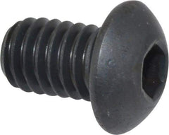 Holo-Krome - 5/16-18 UNC Hex Socket Drive, Button Screw - Alloy Steel, Black Oxide Finish, Fully Threaded, 1/2" Length Under Head - Americas Industrial Supply