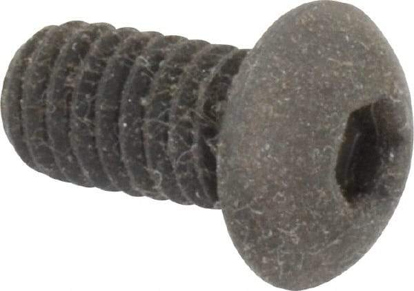 Holo-Krome - 5/16-18 UNC Hex Socket Drive, Button Screw - Alloy Steel, Black Oxide Finish, Fully Threaded, 5/8" Length Under Head - Americas Industrial Supply