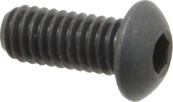 Holo-Krome - 5/16-18 UNC Hex Socket Drive, Button Screw - Alloy Steel, Black Oxide Finish, Fully Threaded, 3/4" Length Under Head - Americas Industrial Supply