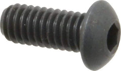 Holo-Krome - 5/16-18 UNC Hex Socket Drive, Button Screw - Alloy Steel, Black Oxide Finish, Fully Threaded, 3/4" Length Under Head - Americas Industrial Supply
