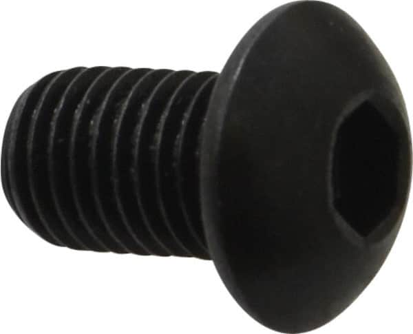 Holo-Krome - 5/16-24 UNF Hex Socket Drive, Button Screw - Alloy Steel, Black Oxide Finish, Fully Threaded, 1/2" Length Under Head - Americas Industrial Supply