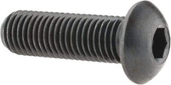 Holo-Krome - 5/16-24 UNF Hex Socket Drive, Button Screw - Alloy Steel, Black Oxide Finish, Fully Threaded, 1" Length Under Head - Americas Industrial Supply