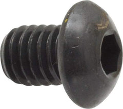Holo-Krome - 3/8-16 UNC Hex Socket Drive, Button Screw - Alloy Steel, Black Oxide Finish, Fully Threaded, 1/2" Length Under Head - Americas Industrial Supply