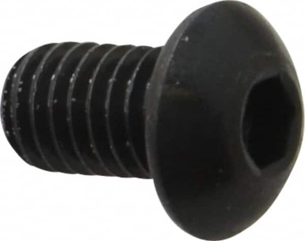 Holo-Krome - 3/8-16 UNC Hex Socket Drive, Button Screw - Alloy Steel, Black Oxide Finish, Fully Threaded, 5/8" Length Under Head - Americas Industrial Supply
