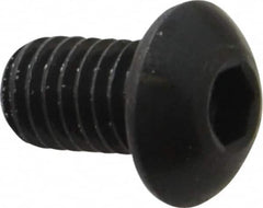 Holo-Krome - 3/8-16 UNC Hex Socket Drive, Button Screw - Alloy Steel, Black Oxide Finish, Fully Threaded, 5/8" Length Under Head - Americas Industrial Supply