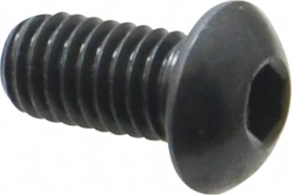 Holo-Krome - 3/8-16 UNC Hex Socket Drive, Button Screw - Alloy Steel, Black Oxide Finish, Fully Threaded, 3/4" Length Under Head - Americas Industrial Supply