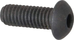 Holo-Krome - 3/8-16 UNC Hex Socket Drive, Button Screw - Alloy Steel, Black Oxide Finish, Fully Threaded, 1" Length Under Head - Americas Industrial Supply