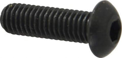 Holo-Krome - 3/8-16 UNC Hex Socket Drive, Button Screw - Alloy Steel, Black Oxide Finish, Fully Threaded, 1-1/4" Length Under Head - Americas Industrial Supply