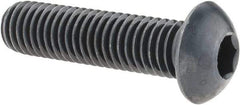 Holo-Krome - 1/2-13 UNC Hex Socket Drive, Button Screw - Alloy Steel, Black Oxide Finish, Fully Threaded, 2" Length Under Head - Americas Industrial Supply