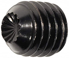 Holo-Krome - 3/8-16 UNC, 3/4" OAL, Internal Knurl Point Set Screw - Grade ASTM F912 Alloy Steel, 3/16" Key - Americas Industrial Supply