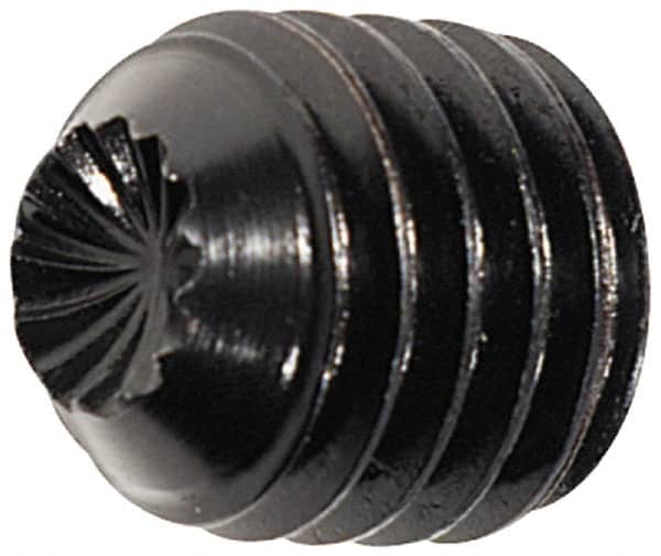 Holo-Krome - 5/16-24 UNF, 3/8" OAL, Internal Knurl Point Set Screw - Grade 8 Alloy Steel, 5/32" Key - Americas Industrial Supply