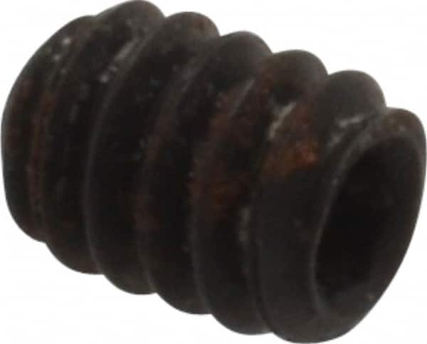Holo-Krome - #10-24 UNC, 1/4" OAL, Internal Knurl Point Set Screw - Grade 8 Alloy Steel, 3/32" Key - Americas Industrial Supply