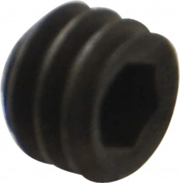 Holo-Krome - 1/4-20 UNC, 3/16" OAL, Internal Knurl Point Set Screw - Grade 8 Alloy Steel, 1/8" Key - Americas Industrial Supply