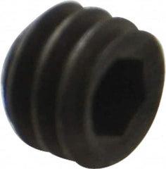Holo-Krome - 1/4-20 UNC, 3/16" OAL, Internal Knurl Point Set Screw - Grade 8 Alloy Steel, 1/8" Key - Americas Industrial Supply