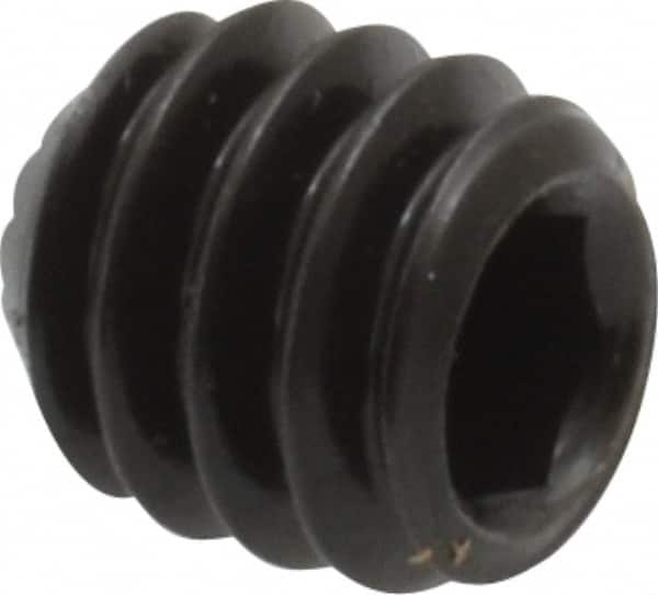 Holo-Krome - 1/4-20 UNC, 1/4" OAL, Internal Knurl Point Set Screw - Grade 8 Alloy Steel, 1/8" Key - Americas Industrial Supply