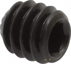 Holo-Krome - 1/4-20 UNC, 1/4" OAL, Internal Knurl Point Set Screw - Grade 8 Alloy Steel, 1/8" Key - Americas Industrial Supply