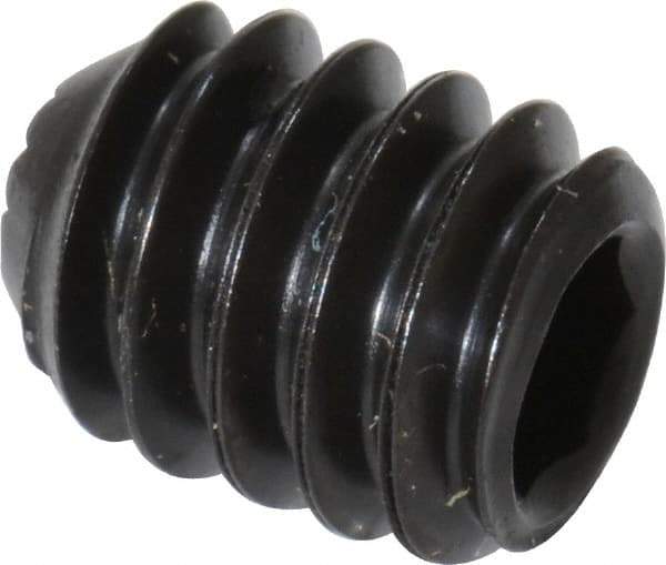 Holo-Krome - 1/4-20 UNC, 5/16" OAL, Internal Knurl Point Set Screw - Grade 8 Alloy Steel, 1/8" Key - Americas Industrial Supply