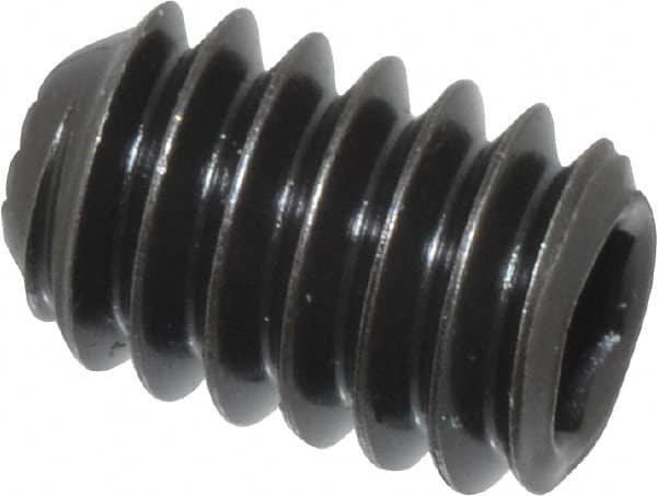 Holo-Krome - 1/4-20 UNC, 3/8" OAL, Internal Knurl Point Set Screw - Grade 8 Alloy Steel, 1/8" Key - Americas Industrial Supply
