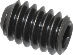 Holo-Krome - 1/4-20 UNC, 3/8" OAL, Internal Knurl Point Set Screw - Grade 8 Alloy Steel, 1/8" Key - Americas Industrial Supply