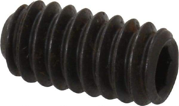 Holo-Krome - 1/4-20 UNC, 1/2" OAL, Internal Knurl Point Set Screw - Grade 8 Alloy Steel, 1/8" Key - Americas Industrial Supply