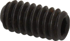 Holo-Krome - 1/4-20 UNC, 1/2" OAL, Internal Knurl Point Set Screw - Grade 8 Alloy Steel, 1/8" Key - Americas Industrial Supply