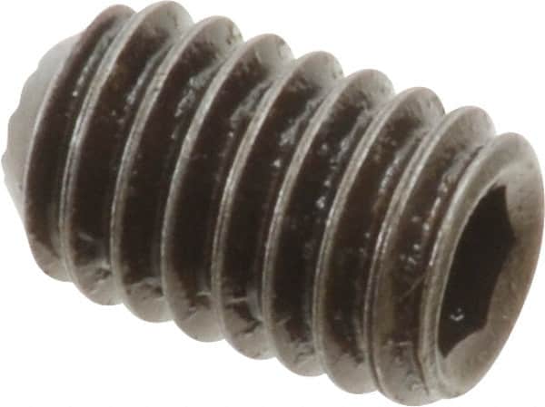 Holo-Krome - 5/16-18 UNC, 1/2" OAL, Internal Knurl Point Set Screw - Grade 8 Alloy Steel, 5/32" Key - Americas Industrial Supply