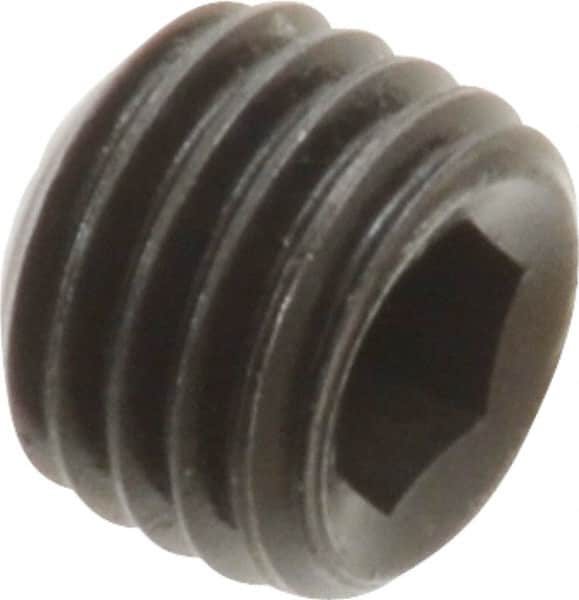 Holo-Krome - 5/16-24 UNF, 1/4" OAL, Internal Knurl Point Set Screw - Grade 8 Alloy Steel, 5/32" Key - Americas Industrial Supply