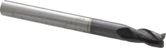 ProMax - 3/16", 3 Flute, Single End, Solid Carbide, 0.01" Corner Radius End Mill - 2" OAL, 35° Helix, Right Hand Flute, 3/8" LOC, Right Hand Cut - Americas Industrial Supply