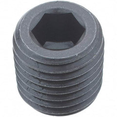 Holo-Krome - 1/16-27, 5/16" OAL, Alloy Steel Socket Pressure Plug - 3/4" Taper per Foot, 5/32" Hex Key - Americas Industrial Supply