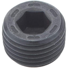Holo-Krome - 1/8-27, 1/4" OAL, Alloy Steel Socket Pressure Plug - 7/8" Taper per Foot, 3/16" Hex Key - Americas Industrial Supply