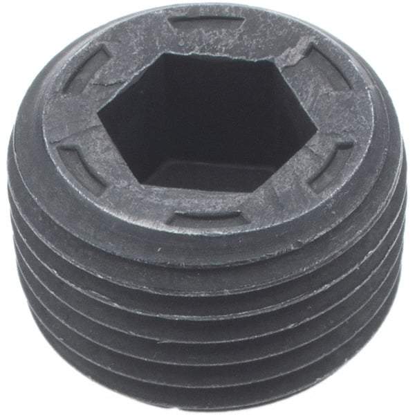 Holo-Krome - 3/8-18, 13/32" OAL, Alloy Steel Socket Pressure Plug - 7/8" Taper per Foot, 5/16" Hex Key - Americas Industrial Supply